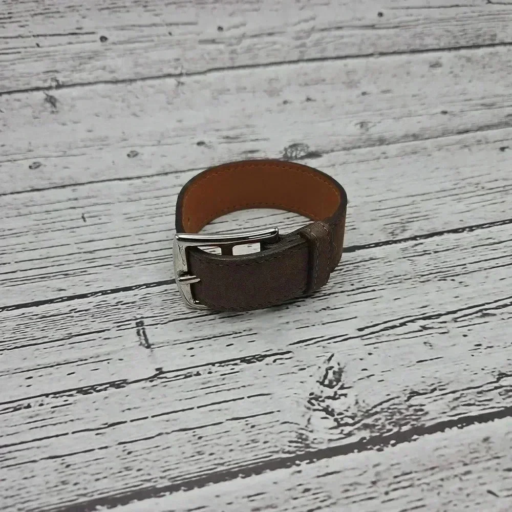 Hermes Etriviere Brown Leather Bracelet